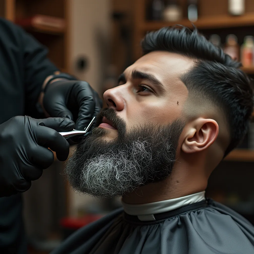 Interior Barbería Futurista